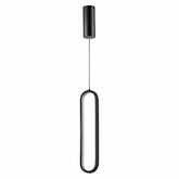 Vencha Lighting Lighting Oval Pendant Light in Black or Gold Lights-For-You 5510130-BLK-3K
